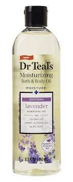 Dr. Teals Soothing Lavender Bath Oil Gift Set - Aloe Vera, Almond Oil, & Jojoba Moisturize Skin - Lightweight Formula Pr