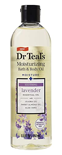 Dr. Teals Bath & Body Oil Variety Gift Set (2 Pack, 8.8oz Ea.) - Soothing Lavender & Rejuvenating Eucalyptus & Spearmin