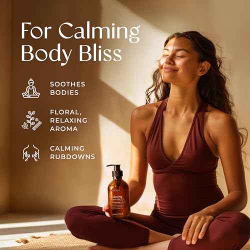Gya Labs Calming Massage Oil for Sore Muscles - 6.76 Fl Oz - ClimatePartner Certified for Deep Body Relaxation and Warmi