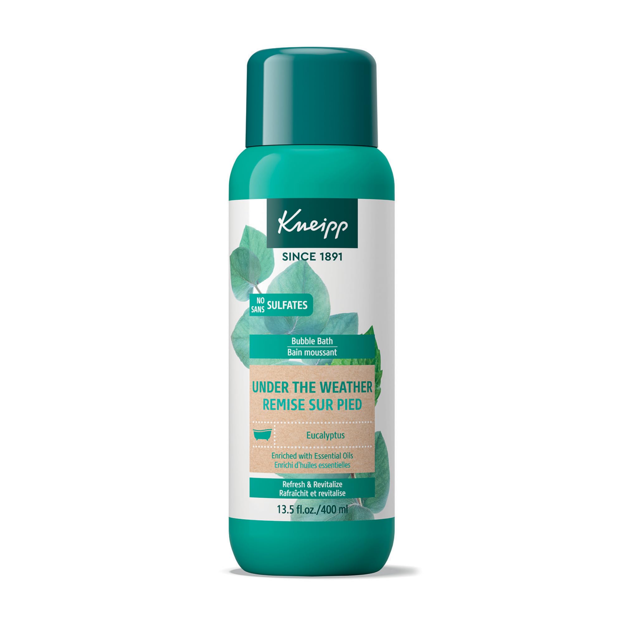 Kneipp Under The Weather Eucalyptus Aromatherapy Bubble Bath for Respiratory Wellness - Vegan - Sulfate Free - 1|5 fl oz