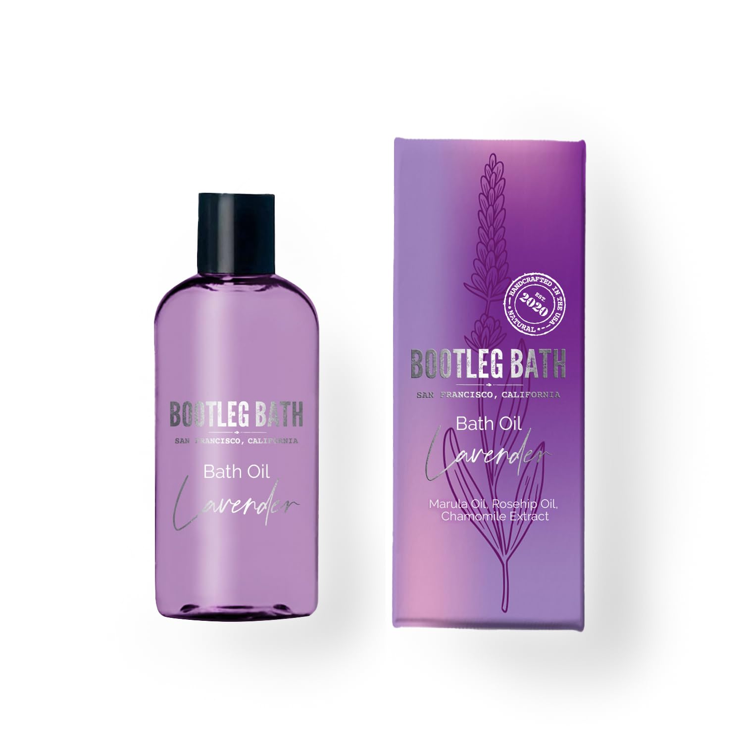 100% Pure Natural Lavender Bath Oil for Men and Women, 4oz, Made in USA
| Chamomile Extract and Marula Bath Oil Gift fo