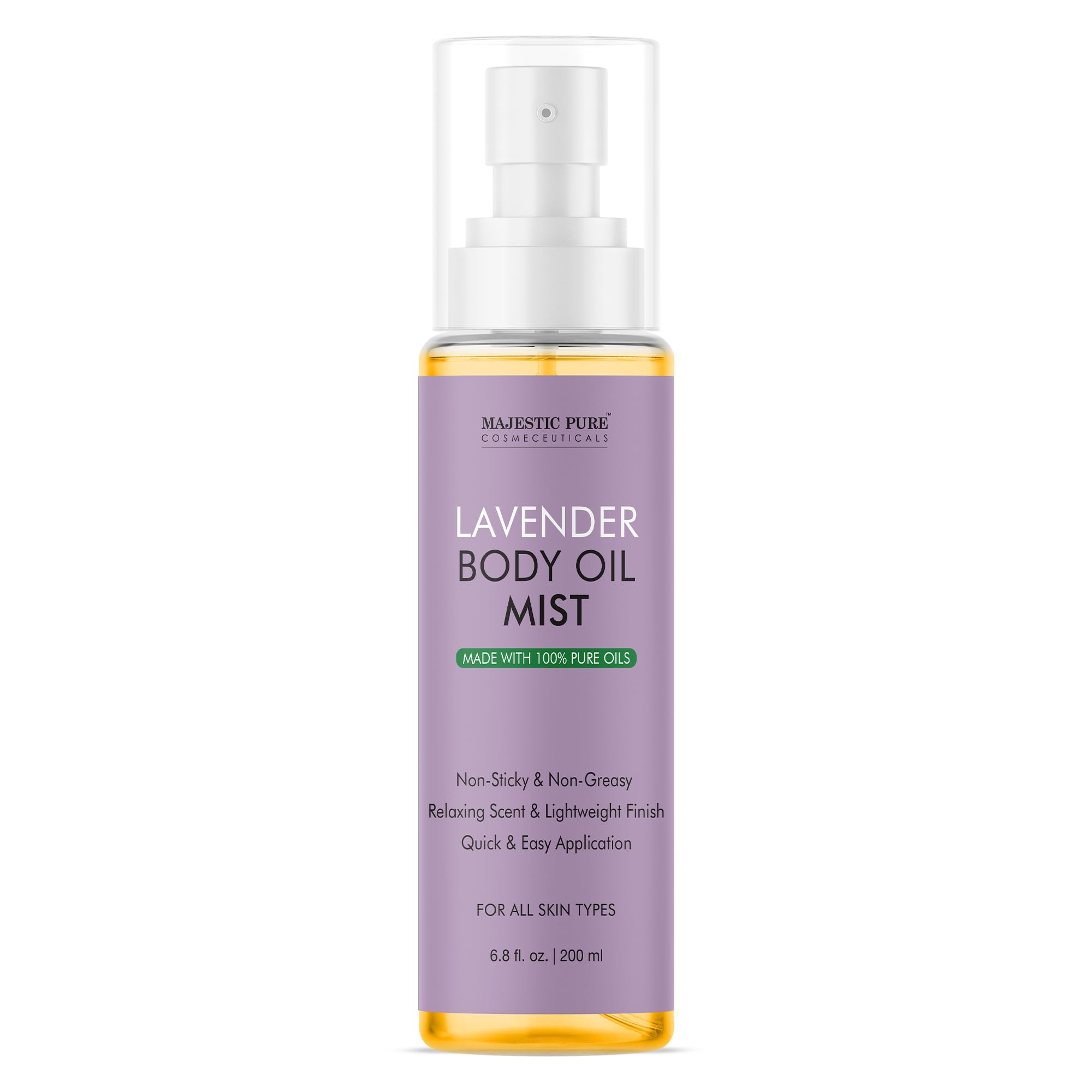 Majestic Pure 100% Pure & Natural Lavender Body Oil Mist - Repair Dry, Damaged Skin
| Majestic Pure Lavender Body Oil M