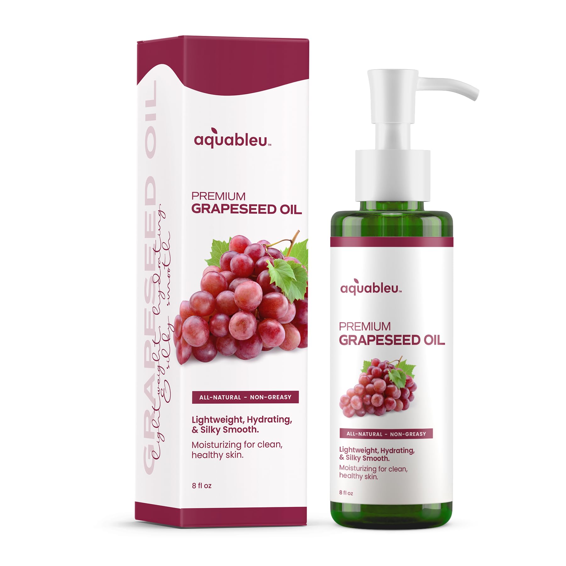 Premium Grapeseed Oil for Clean and Healthy Skin and Strong Hair - 8 oz
| 100% Pure and All-Natural Grapeseed Oil - Hyd