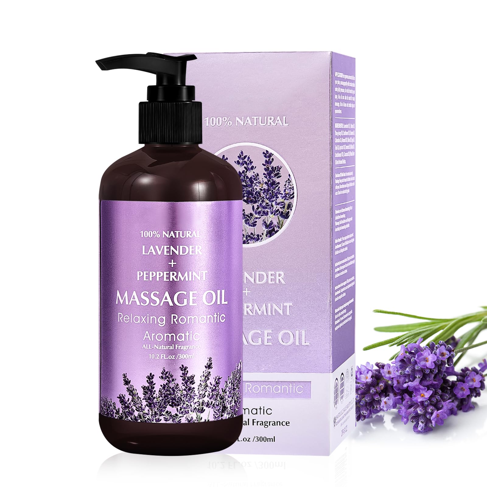 Lavender Massage Oil for Calming, Soothing and Relaxing Muscles for Men and Women  
Lavender Massage Oil for Skin Moistu